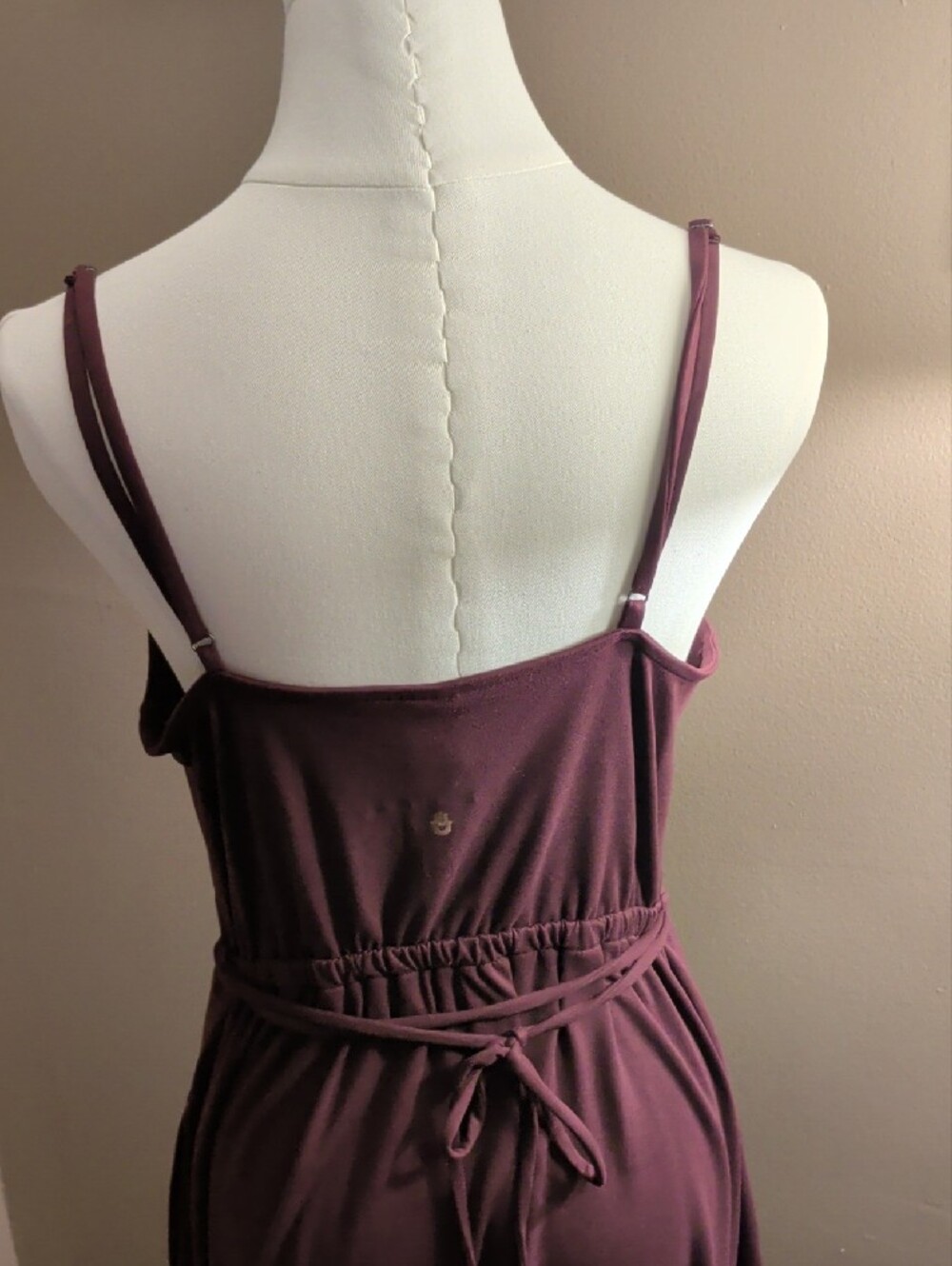 Spiritual Gangster Plum Wrap-Front Sleeveless Jumpsuit - Picture 4 of 12